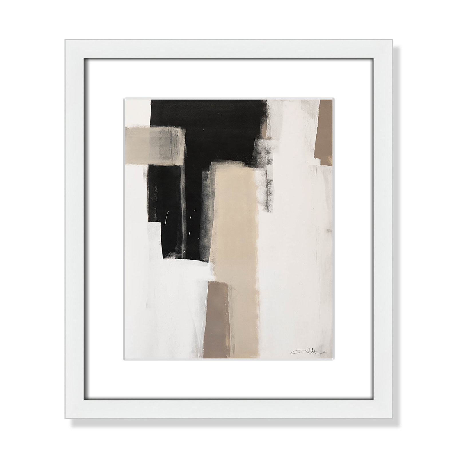 Earth Scapes I by Casa Fine Arts, 15" H x 13" W x 1.25" D, White Matted Picture Framed