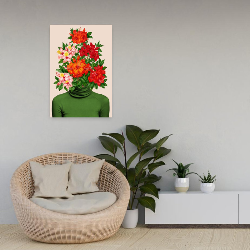 Art contemporain sur toile Azalea, H 24 po x l 16 po