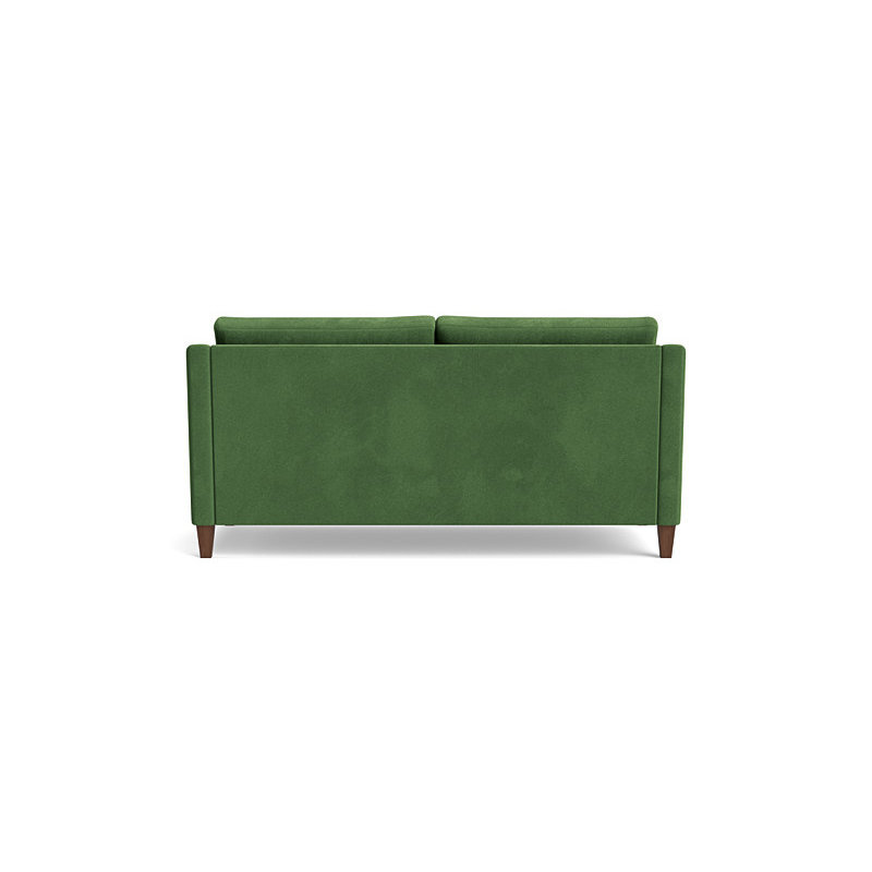 Vera Loveseat (70"), Performance Velvet - Ivy, Walnut Finish (Angled)
