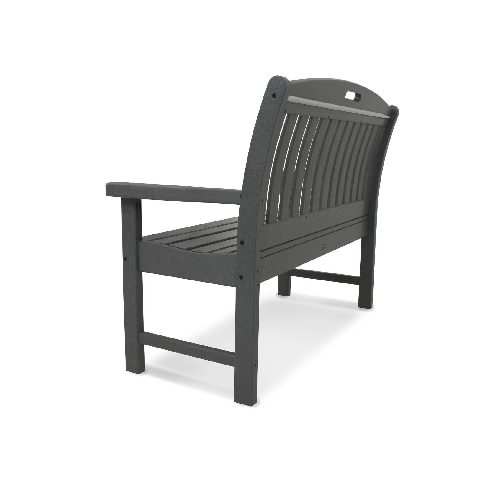POLYWOOD Nautical Bench, 37.5" H x 51.75" W x 25" D, Slate Gray