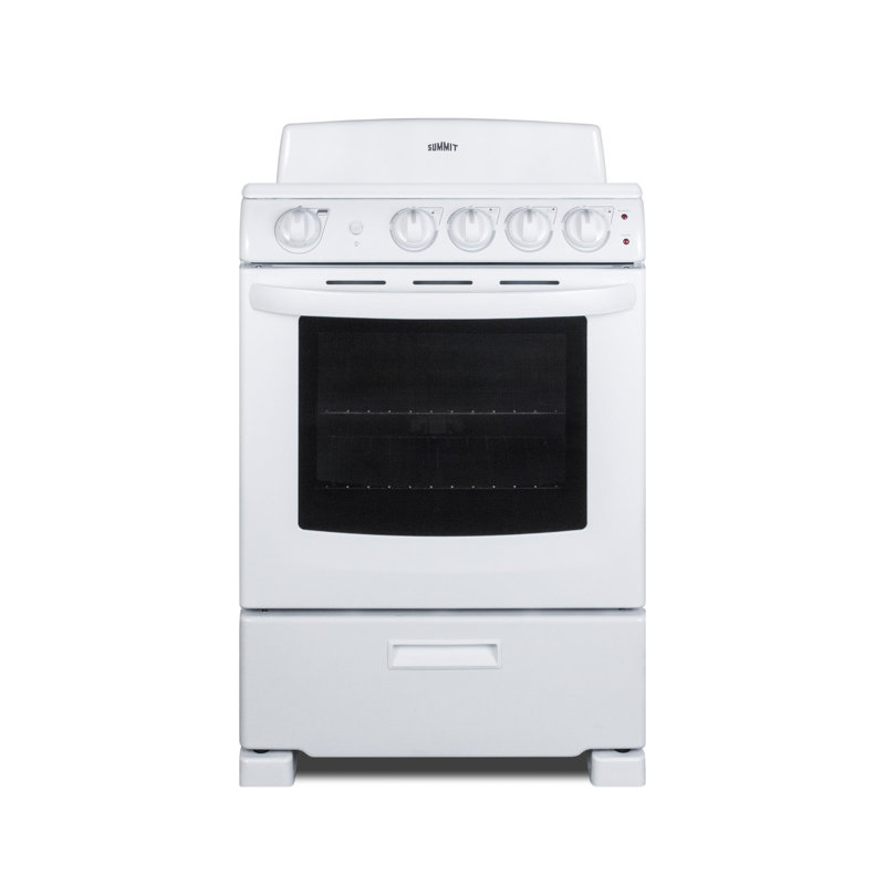 Summit Appliance 24" 2.9 Cubic Feet Electric Free Standing Range with Radiant Cooktop