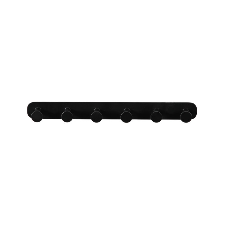 Ebern Designs Ellody 6 - Hook Wall Hook in Black | Wayfair.co.uk