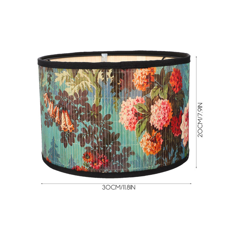 Bamboo Ceiling Lampshade With Flower Pattern Light Cover Light Shade Home Decor E27