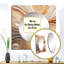 Kadric - Grand miroir carré abstrait orange et beige non lié Imagination II pour décoration murale-1554665296