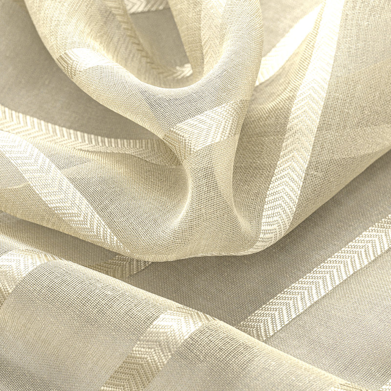 Panneau de rideau transparent avec passe-tringle Cangelosi, Beige