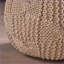 Repose-pieds pouf rond en coton tricoté - Repose-pieds multi-usage, beige | Beige | Coton-280146534