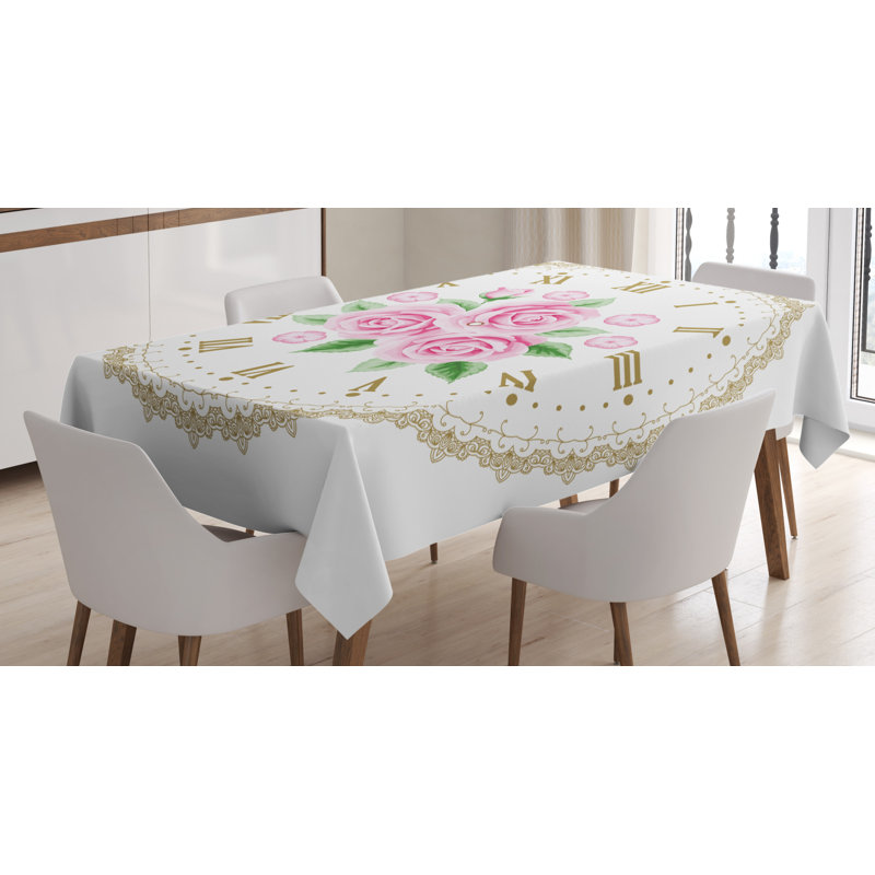 Shabby Floral Tablecloth, 70" L x 52" W
