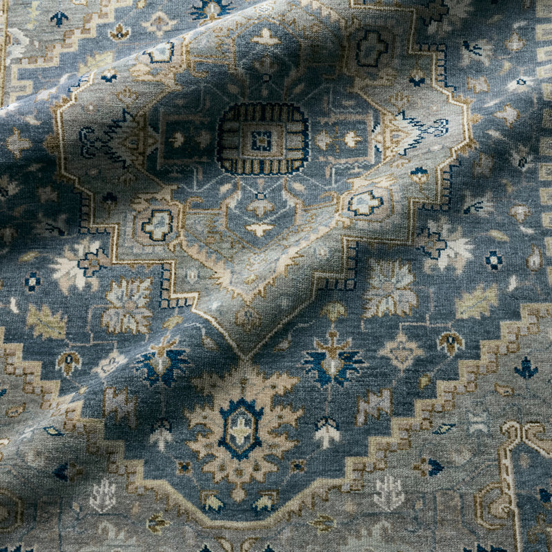 Jaipur Living Andrews Hand-Knotted Medallion Gray/ Brown Area Rug 12'X15', Rectangle 10' x 14'