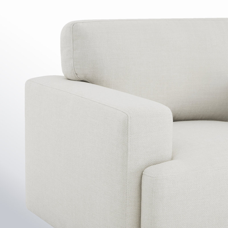 Fauteuil surdimensionné rembourré 42 po Ives, Performance crème