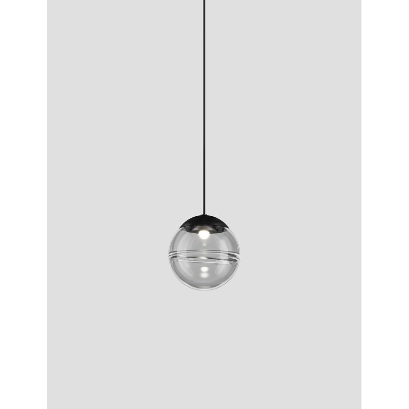Oro Suspension P Crystal White Glossy Brass 2 L32bb Ul, 85" H x 6" W x 6" D, Crystal Transparent, Charcoal Gray