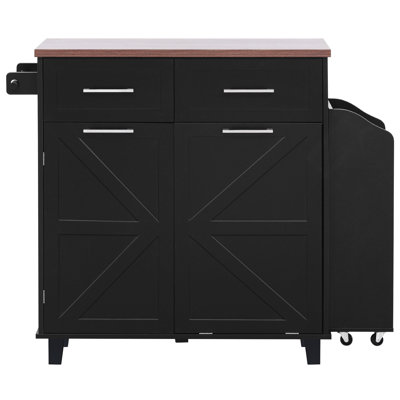 Farmhouse Kitchen Island With Drop Leaf