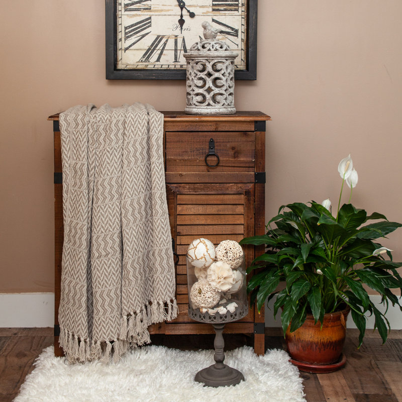 Parkland Collection Alma Transitional Brown 52" x 67" Woven Handloom Throw