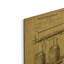 «Beer Barrel Vintage Abstract Blueprint» par Luxe, art mural en métal doré, 12 po x 16 po-133248254