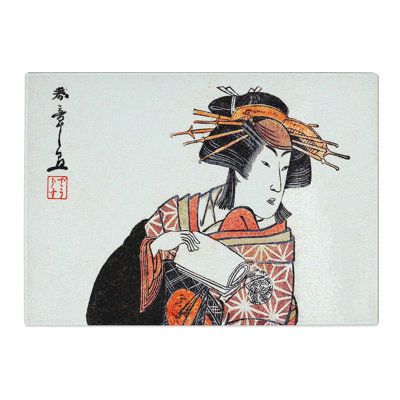 Tempered Glass Nakamura Riko by Katsukawa Shunsho Chopping Board