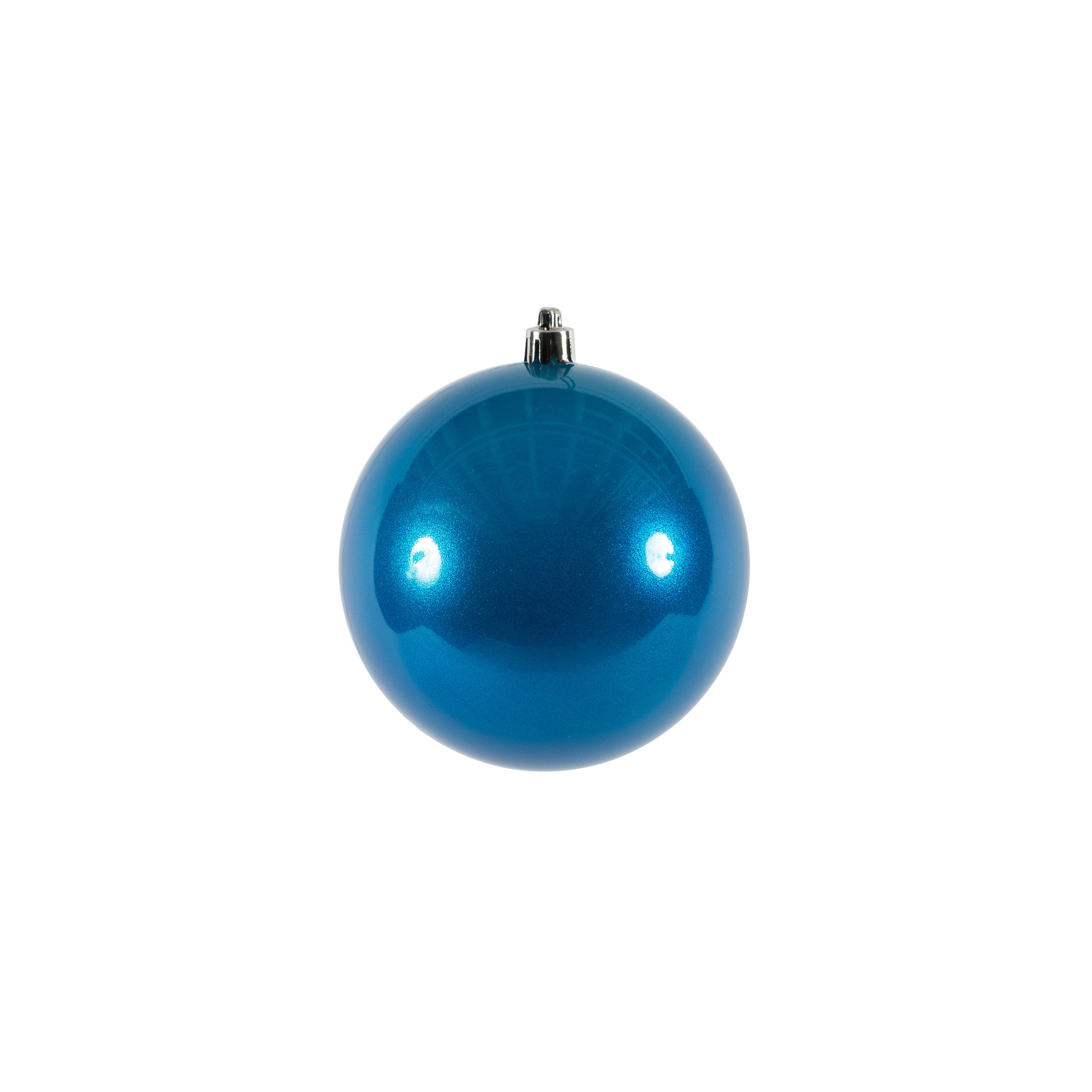 Holiday Décor Ball Ornament, 4" H x 4" W x 4" D, Blue Candy