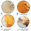 Orange orange, dessin au trait abstrait - Art abstrait rond en métal-109671274