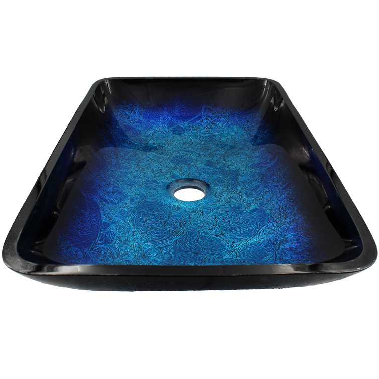 Novatto Nsfc-017001bn Diaccio Brushed Nickel Glass Vessel Bathroom Sink Set