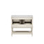 Élégante structure de meuble-lavabo en bois massif avec lavabo en céramique de style moderne
