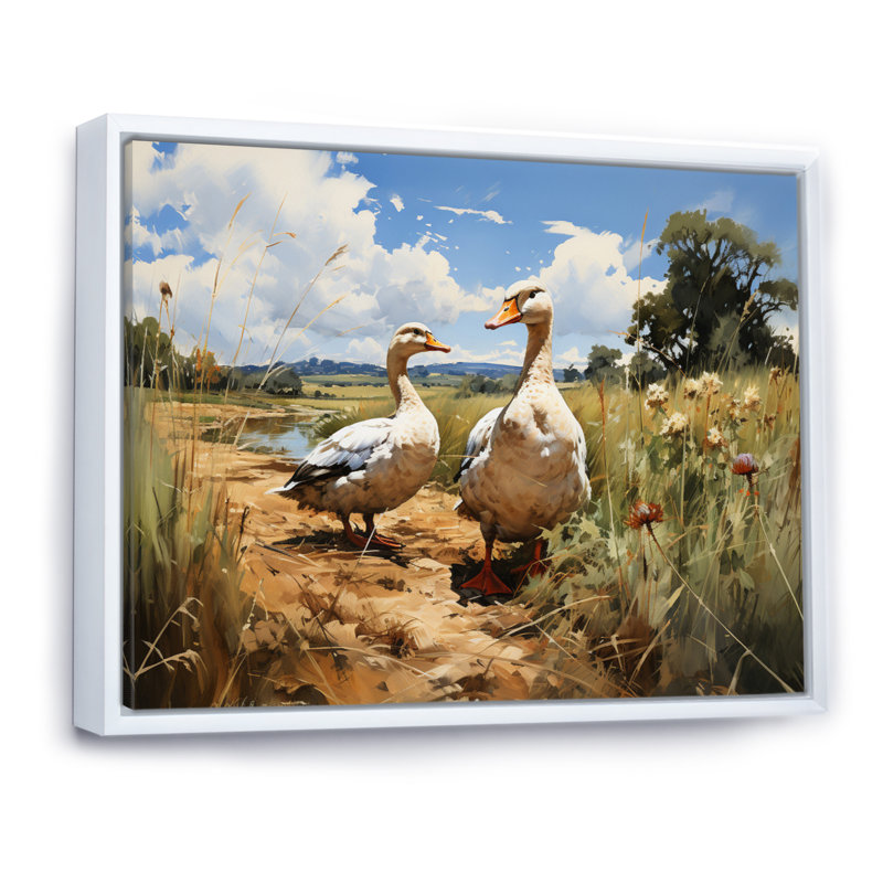 Puckies Duck Friends North, Cadre flottant blanc, H 12 po x l 20 po x P 1 po