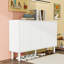 Armoire à chaussures moderne avec portes cannelées, 5 pieds en bois massif, tablettes réglables et conception anti-basculement-500148036