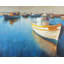 Napperon Coastal Contemporary - Bateaux de pêche à la marina