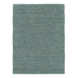 Rug & Kilim’S Modern Rug In Cream And Blue, With Stripes And Geometric Patterns