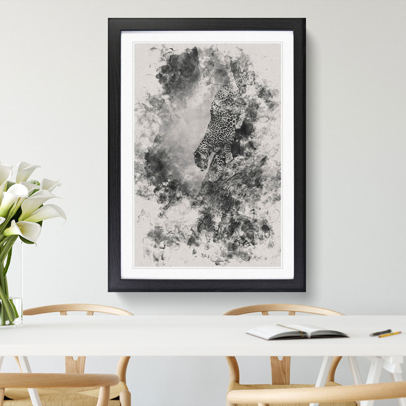 Leopard Vol.5 - Picture Frame Graphic Art, Black Framed, 48cm H x 36cm W x 2cm D