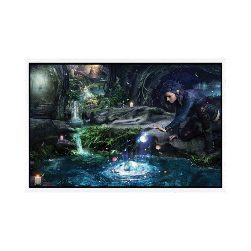 The Collector by Cameron Gray - Print on Canvas, 152.5 cm H x 101.5 cm W, White Framed