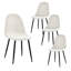 Cahokia 46cm H Fabric Upholstered Metal Side Chair in Beige
