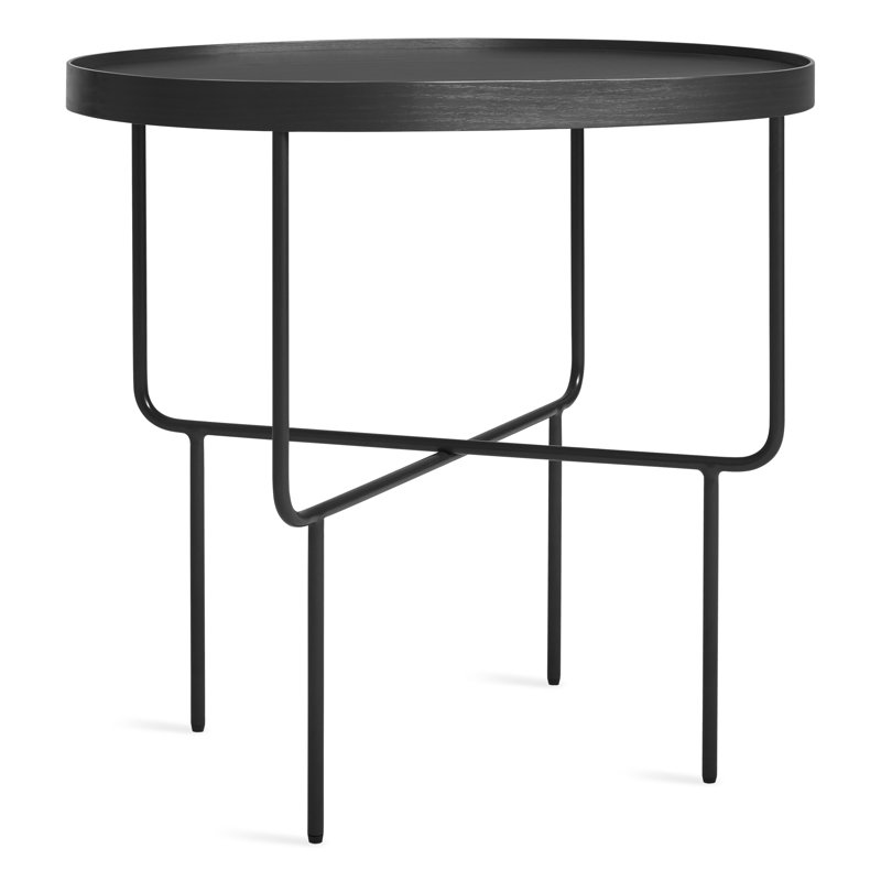 Table d'appoint ronde Roundhouse, Noir, Noir
