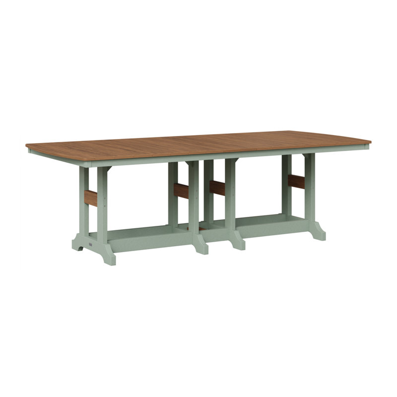 Garden Classic Outdoor Bar Table, Antique Mahogany, Seafoam