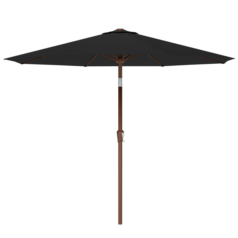  Parasol de marché avec manivelle, Noir