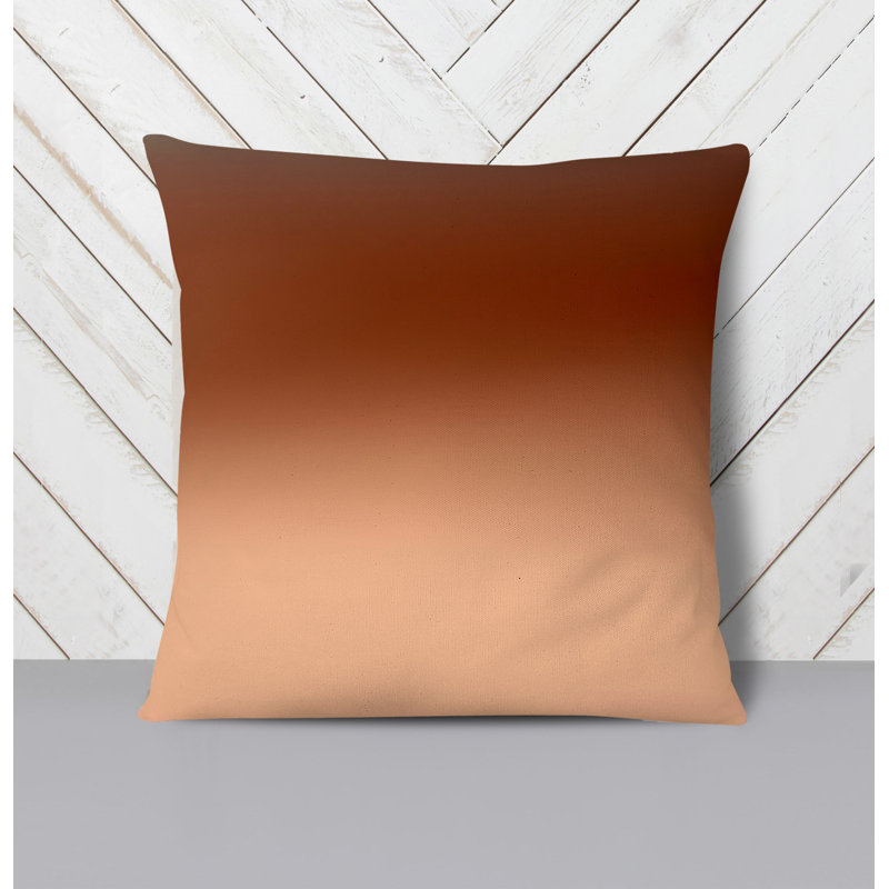Throw Pillow With Insert, Orange Ombre 3, 20"H x 20"W