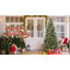 Arbre de Noël avec lumières DEL pré-enfilées, branches enneigées, baies rouges et pommes de pin, conception à charnières pour une installation facile-1268890853