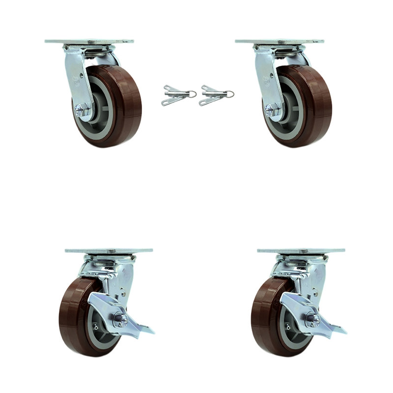 4 Piece Polyurethane Caster Set