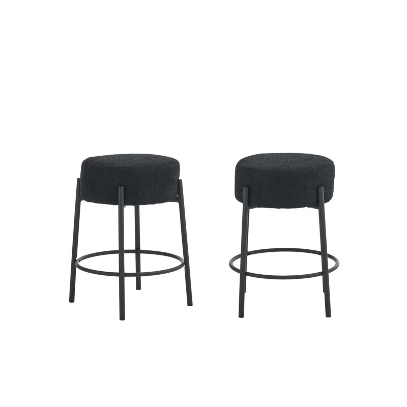 Tabouret de comptoir 23,81 po Gancho, Noir