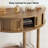 Grooved Half-Moon Console Table