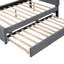 Lit double tapissier double avec gigogne et rails-418362395