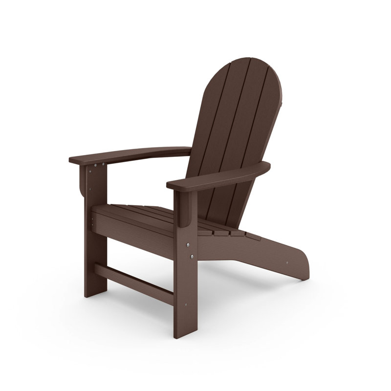 Siège de jardin brun. Ergonomique pour la beauté extérieure. Weather avec chaise en bois d'œuvre inoxydable - Patio et forme unique de dossier en éventail,
