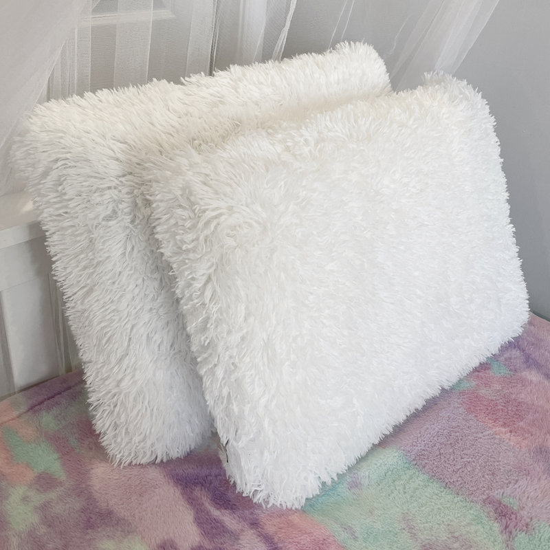 Memory Foam Fun Pillow, Huggy Collection with Snuggle Cover, Standard/Queen, 2-Pack, White