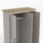 Limestone 3 Door Manufactured Wood Wardrobe-321742542
