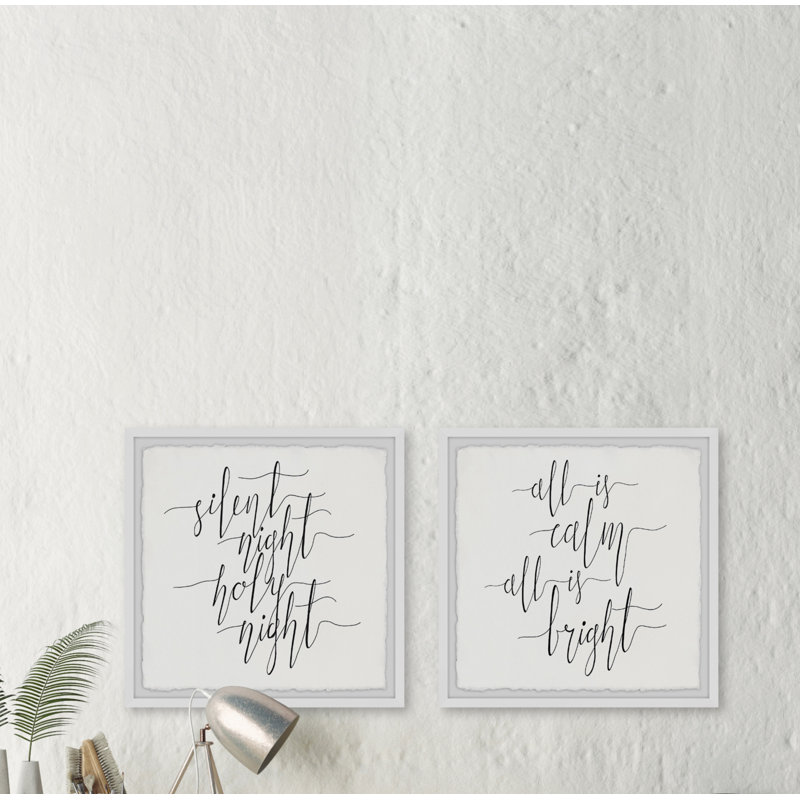 Childers All Is Calm 2 Piece Single Picture Frame Wall Art Set, 45cm H x 91cm W x 3.81cm D