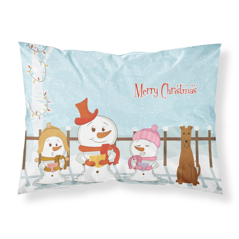 Taie d'oreiller Merry Christmas Merry Christmas, Terrier irlandais et choristes
