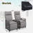 Patio Wicker Outdoor Lounge Chair Set With Adjustable Backrests And Built-in Storage Table-683119963
