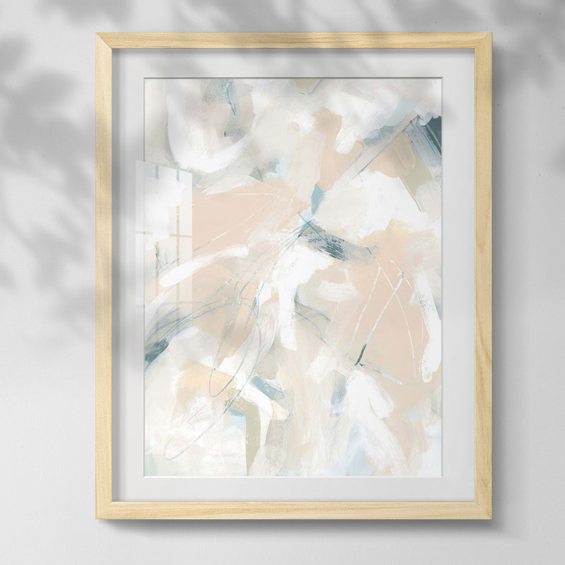 Gravure de grès I, Blanc, Toile encadrée Natrual