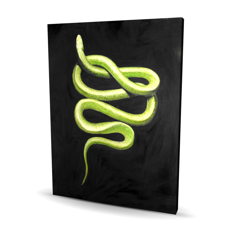 Green Snake - décor de salon contemporain en toile | Home Art