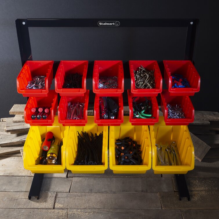 Stalwart 30 Bin Wall Mounted Parts Rack