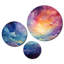 «Colorful Sky Celestial Dreams Collage», ensemble d'impressions d'art mural en métal