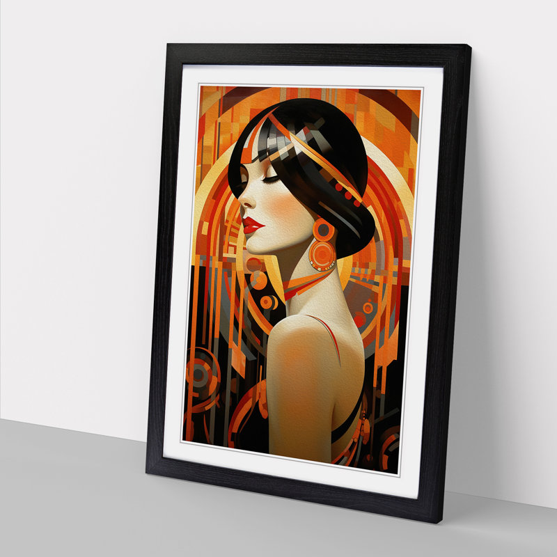 Single Picture Frame Print on Wood, Black Framed, 34cm H x 25cm W