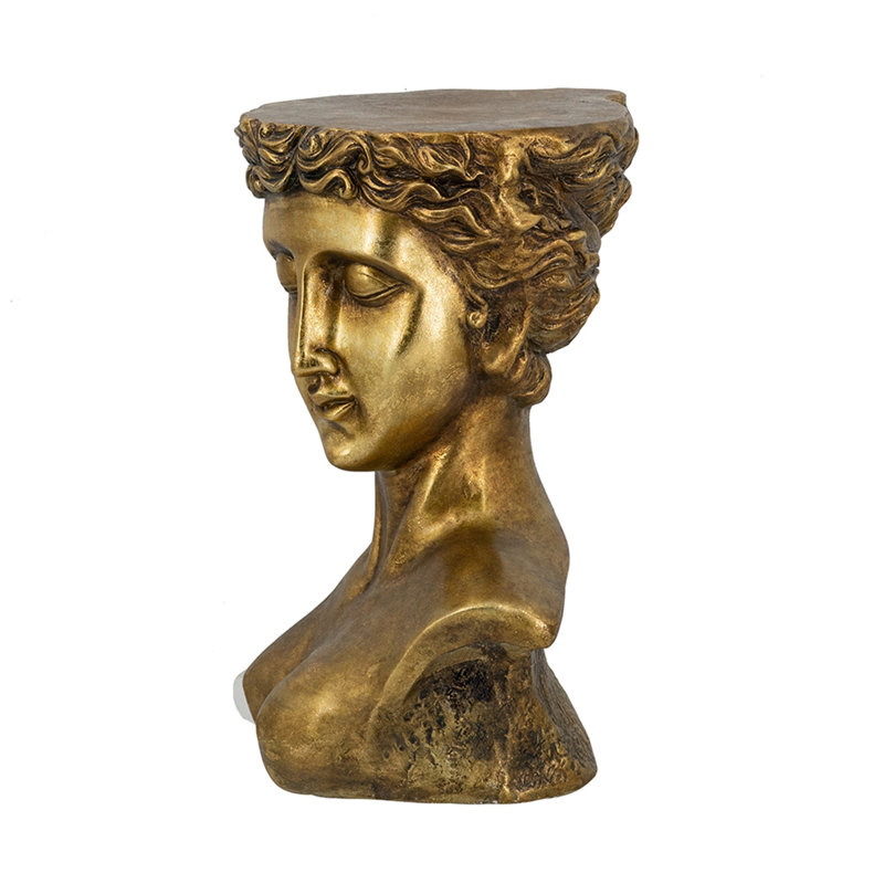 Table de bout Gold, 20'' H X 14'' W X 13.5'' D